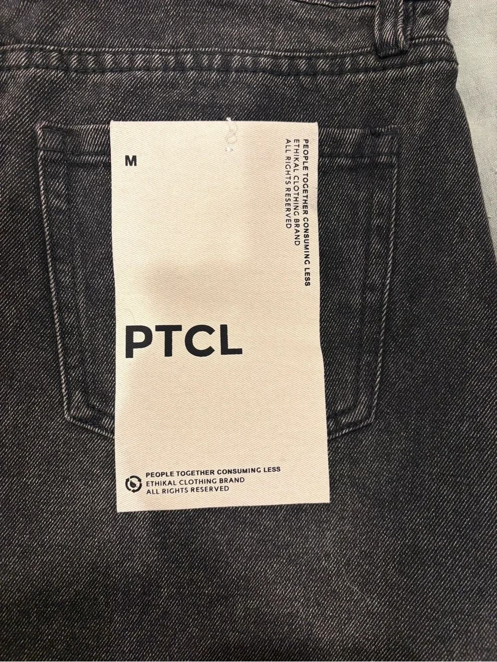 PTCL Black Denim Mini Skirt